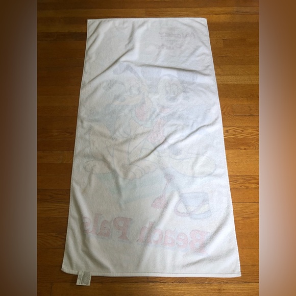 Vintage Disney Mickey & Pluto Beach Towel by Franco - Picture 6 of 13